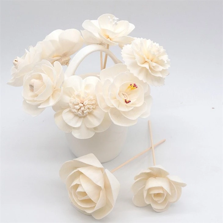 ESTICK High Quality Aroma Diffuser Flower Natural Sola Wood Flower